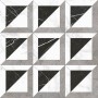 Patterned --and-- Statement Black/Dark Grey Medium Format 260x410 - 595x595 Porcelain for Wall/Floor; Finish - Natural